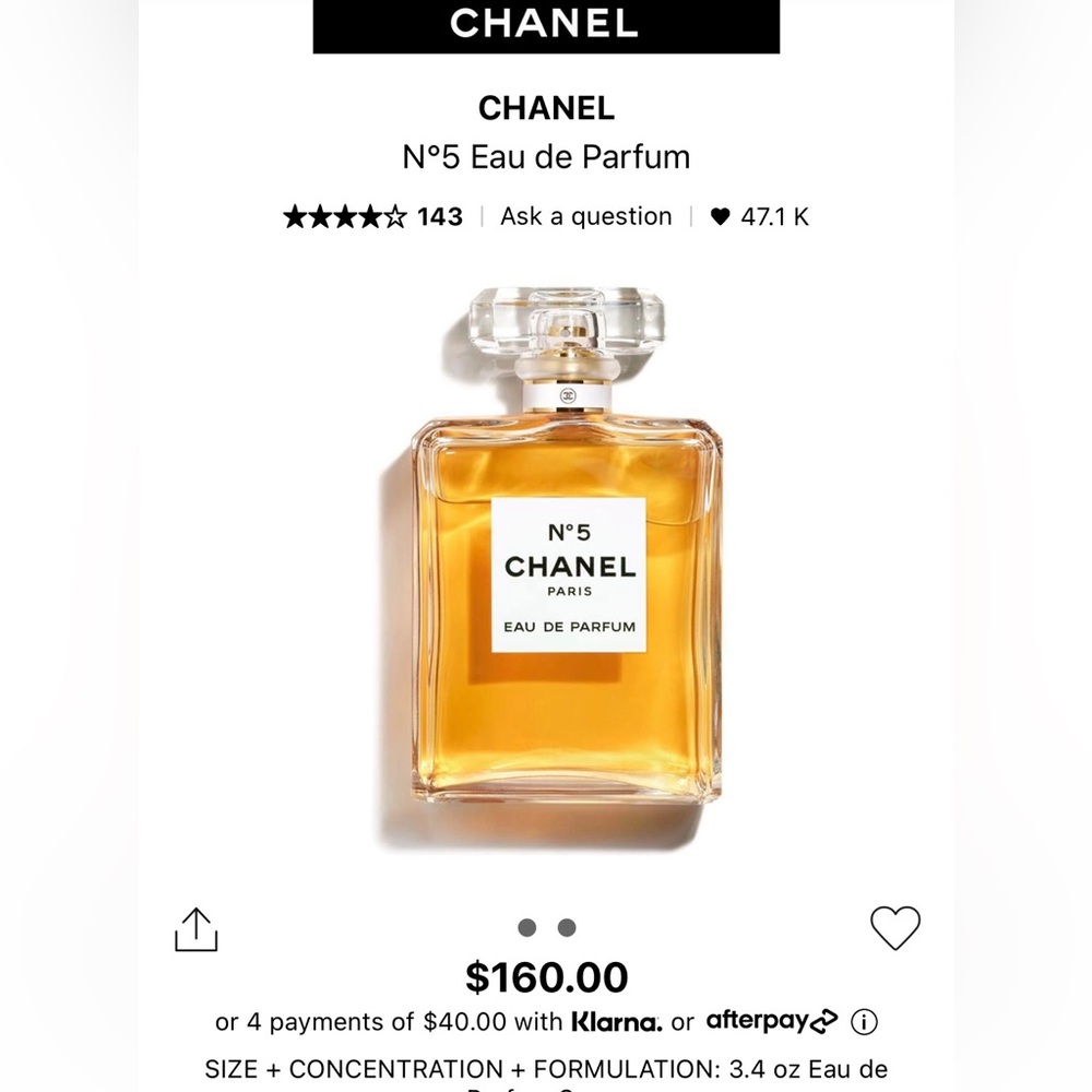 Chanel No5 Paris Eau de Parfumerie NWT and sealed